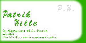 patrik wille business card